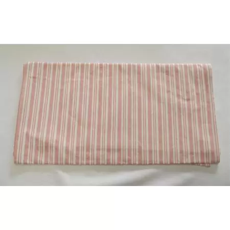 Caminho de Mesa Listrado - Rosa com Branco