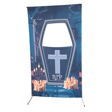 Painel Retangular 1,20xa2,10m – Interativo Hallowen Caixão