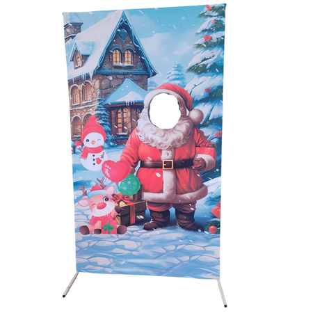 Painel Retangular 1,20xa2,10m – Interativo Natal Papai Noel e Rena