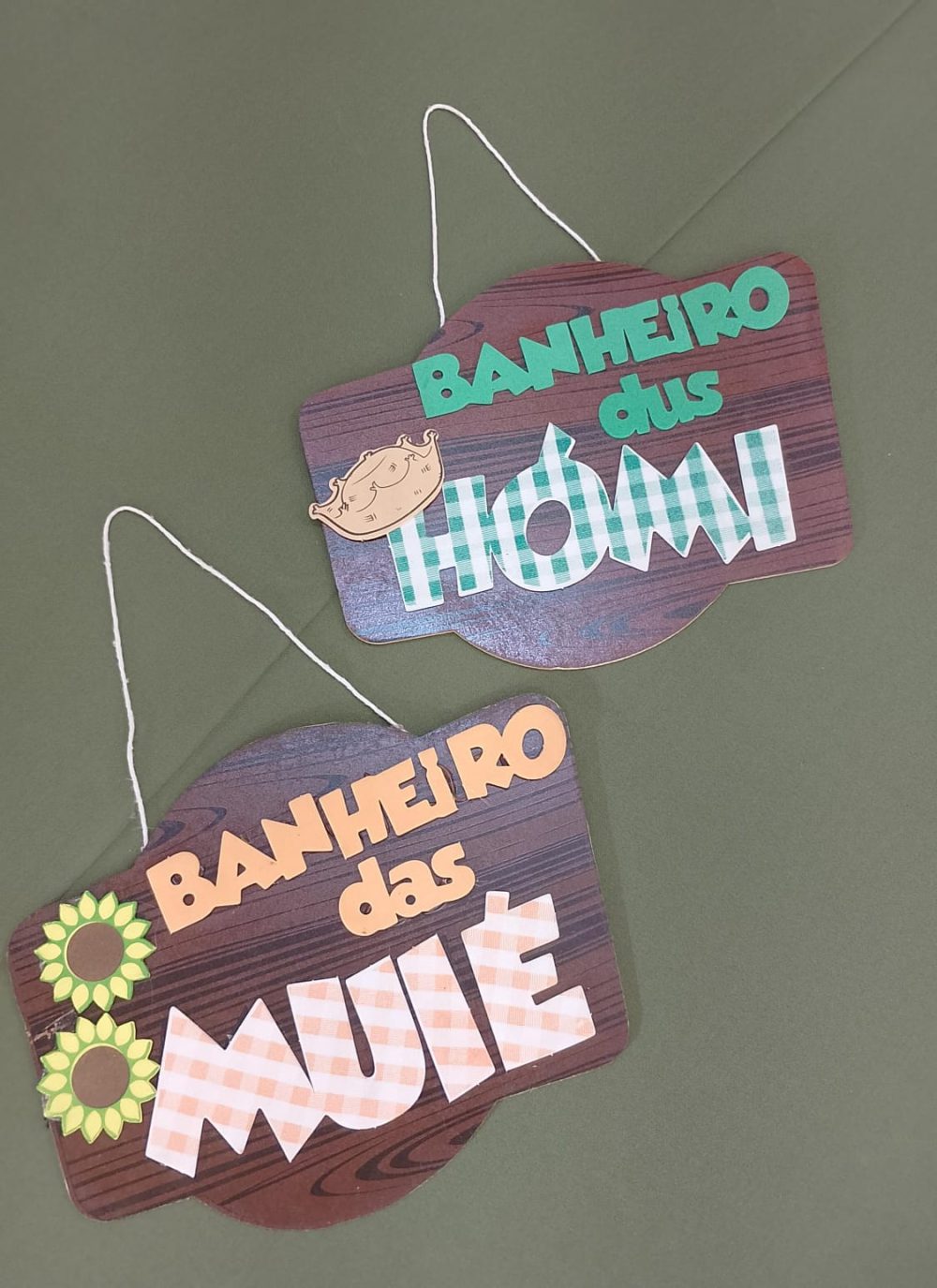 Kit Placas Banheiro Tema Junino