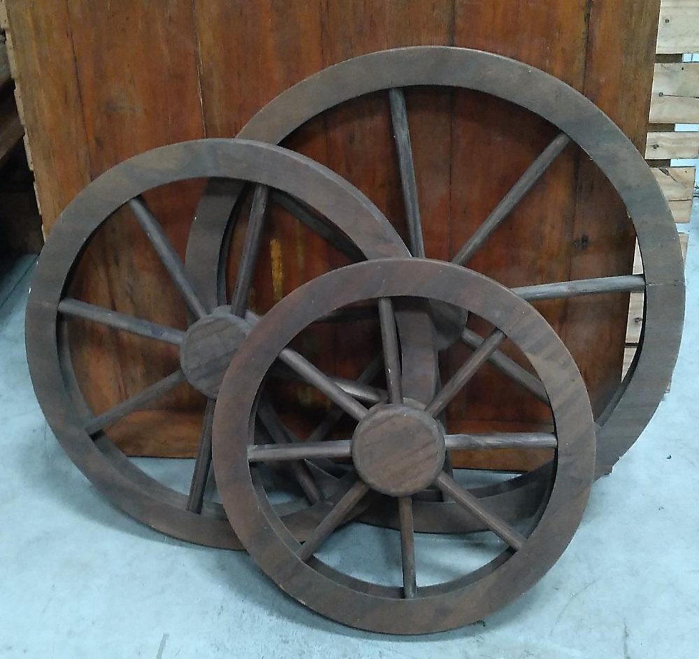 Rodas Carro de Boi Madeira P-M-G